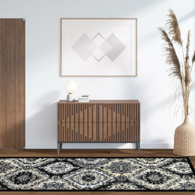 Tapis noir Valarie