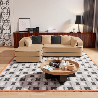 Canapé modulaire en velours Fluffy Teddy