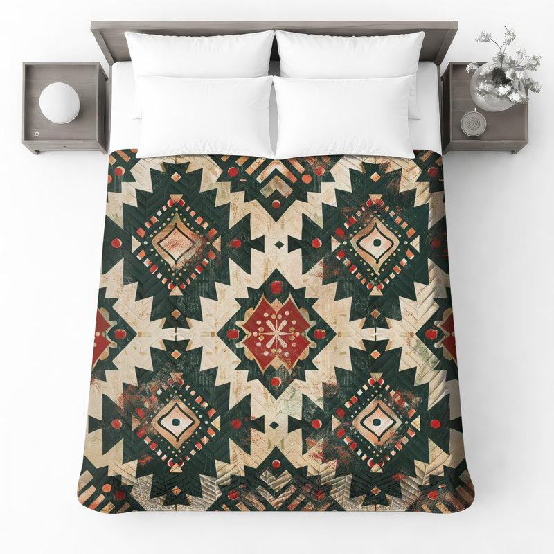 Motif de couvre-lit tribal Southwestern, Lit simple