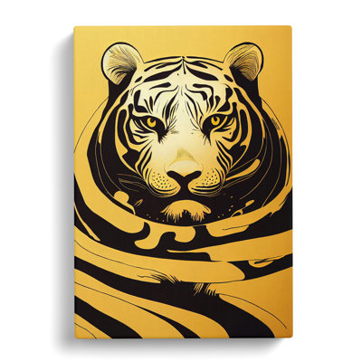 Unique Tiger Art No.1 Abstract - Wrapped Canvas