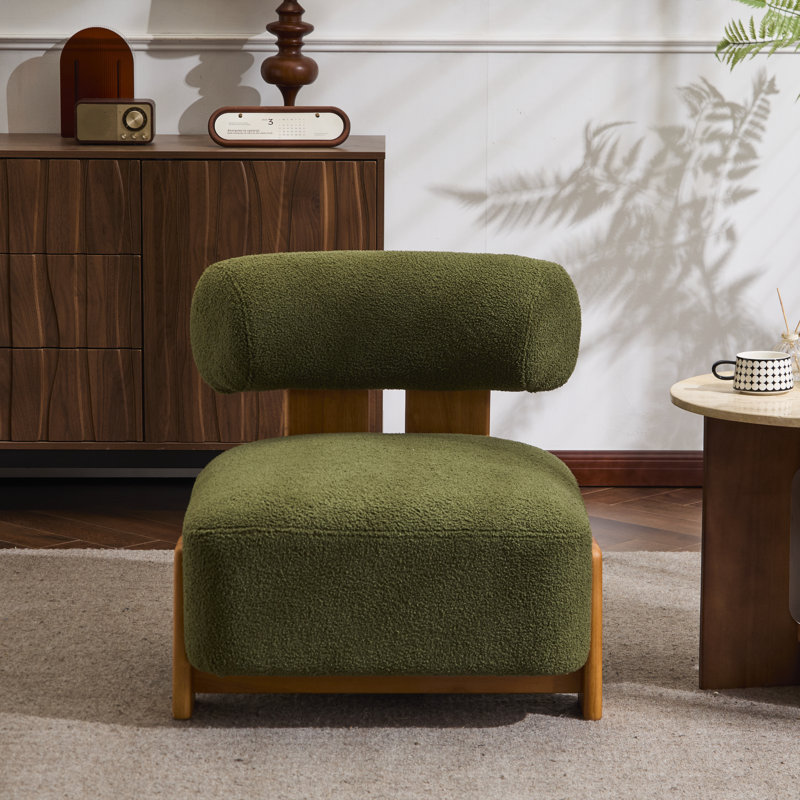 Chaise d'appoint Rheia Mid-Century, Vert