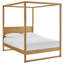 Grand lit plateforme à baldaquin en bois Alva-110689412-110689411