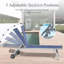 2 chaises longues pour l'extérieur - Bleu 5 positions réglables Durabilité toutes saisons Assemblage et rangement faciles à l'extérieur Séchage rapide confortable pour la terrasse, la plage et la cour