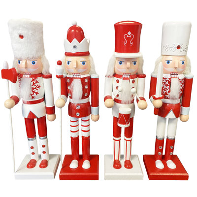 12" Red & White Nutcrackers, 4 Asst.