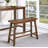 Colynn Saddle Seat Bench with Angled Frame, Sandblasted Acacia Wood-1829811175
