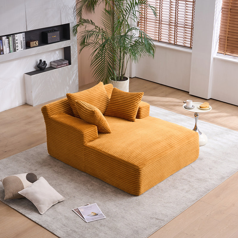 Chaise longue surdimensionnée pour le salon, Orange