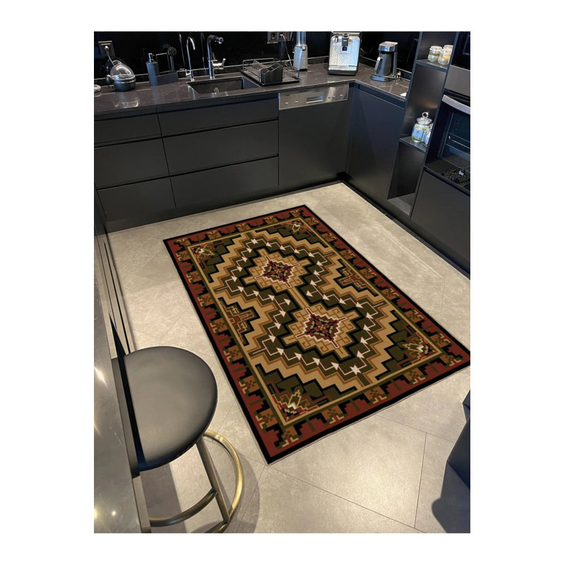 Brown Beige Themed Traditional Motif Patterned Vintage Decorative Carpet, Rectangle 4'8" x 6'7"