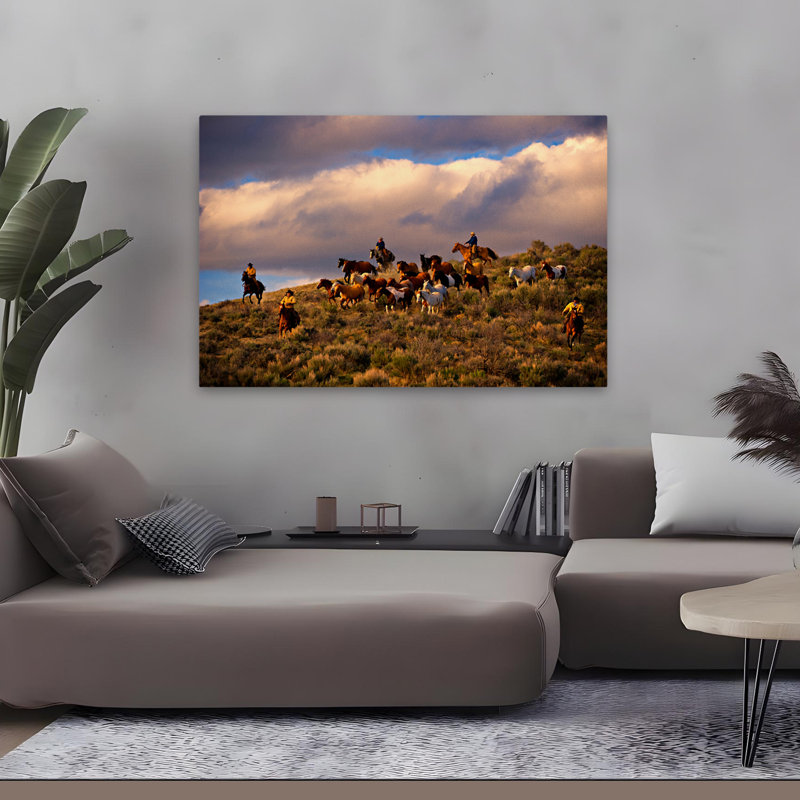 Chasser le tonnerre - Photographie, art animalier, chevaux, H 48 po x l 32 po