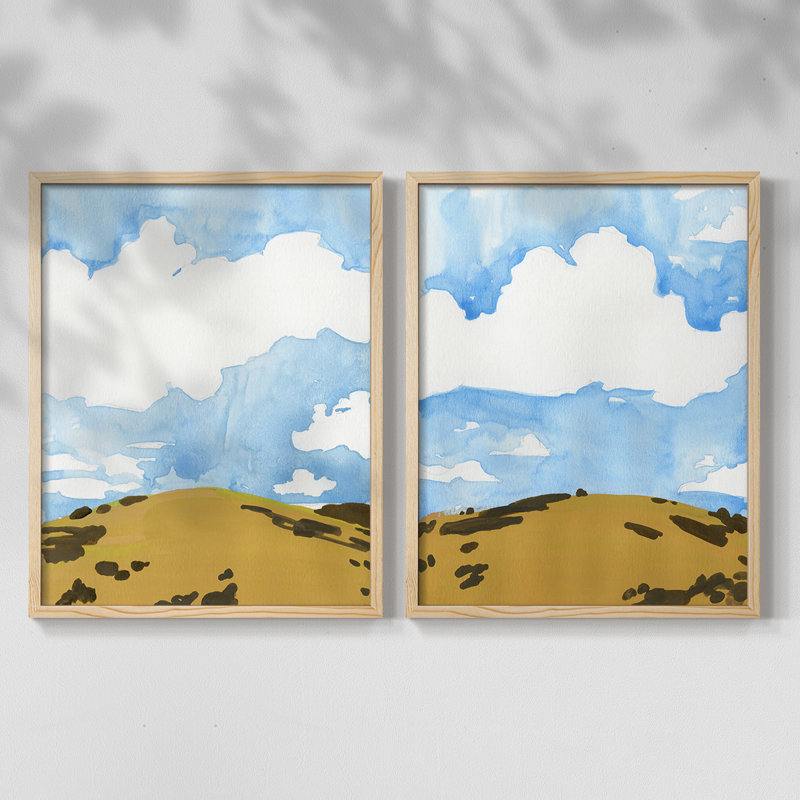«Summer Knoll I», reproduction encadrée de qualité supérieure - prête à être accrochée - aucun clou requis - aucun clou requis
