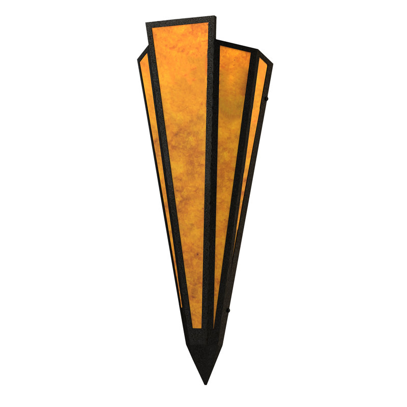 Applique murale encastrée Brum Steel, Ambre, Noir, Glass