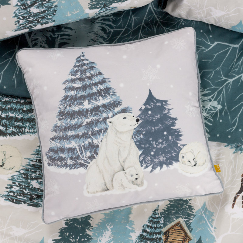 Arcticus Arctic Animal Abstract Square Cushion