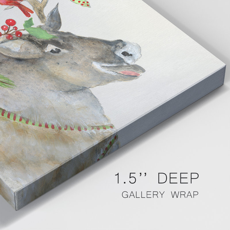 «Playful Reindeer I», toile tendue avec châssis, H 60 po x l 40 po x P 1,5 po