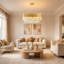 31.49" Luxury Gold Oval Tiered Crystal Chandelier, E14 Base, Bulb Excluded