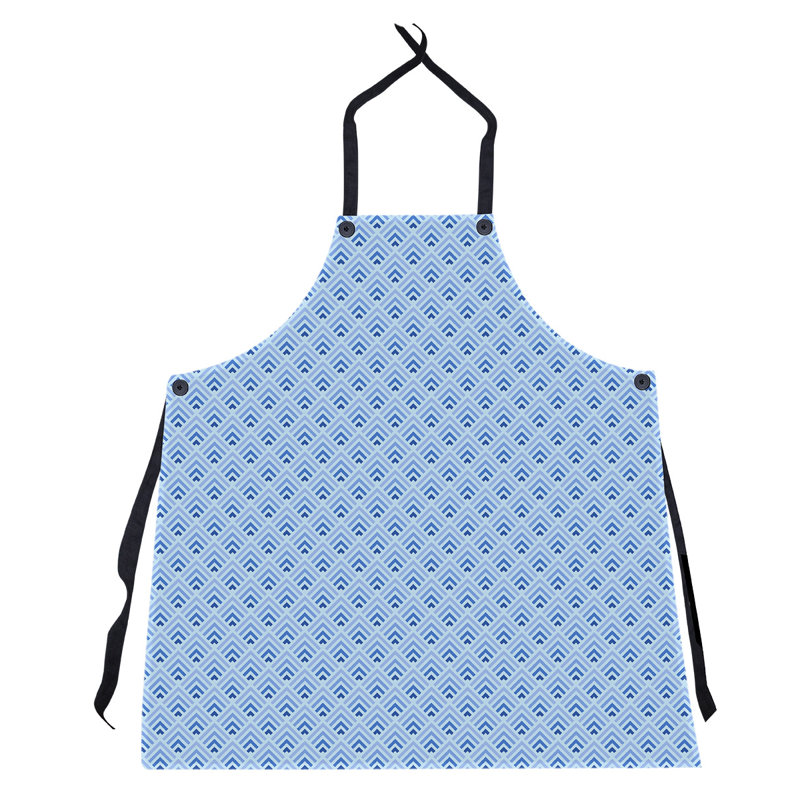 Tablier de motif géométrique classique, Bleu