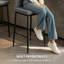 Velvet/Suede Fixed Height Bar Stool With Diamond Tufted Back   -129768007-129242157