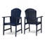 2 chaises de salle à manger Adirondack d'extérieur en bois d'acacia résistant aux intempéries-169739244