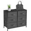  Commode 6 tiroirs Sorbus avec structure en acier, plateau en bois, bacs en tissu-1662881586