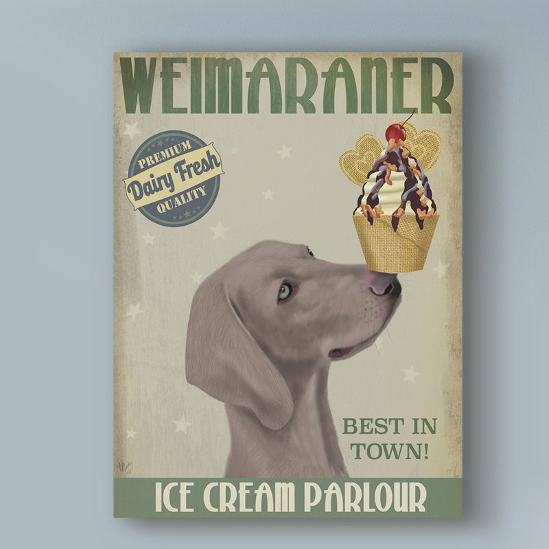 « weimar ice crème », reproduction d’impression sur toile tendue, H 47 po x l 35 po x P 2 po