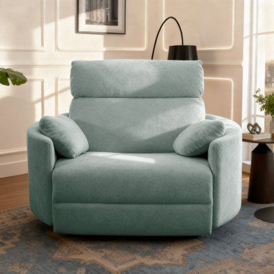 Très grand fauteuil inclinable électrique 54 po en chenille avec ports USB et Type-C