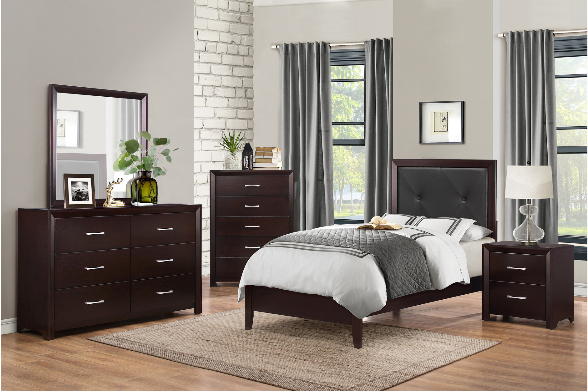 Latitude Run® Queen Upholstered Platform 3 Piece Bedroom Set | Wayfair