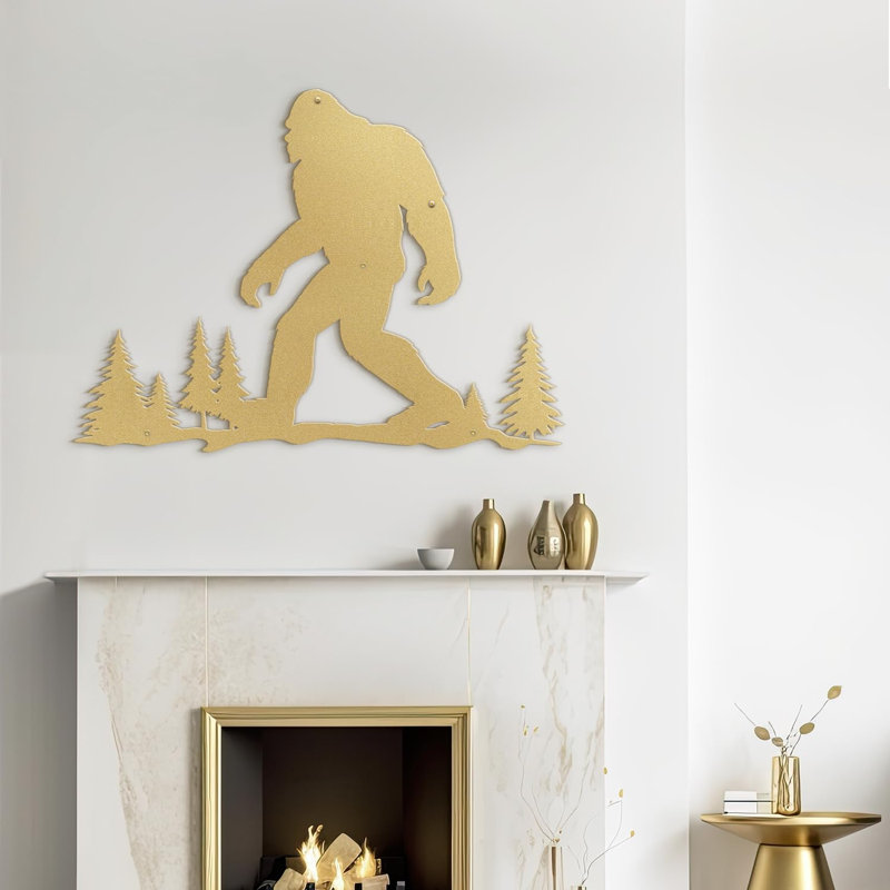Décoration murale en métal, H 20 po x l 30 po x P 0,05 po, Or
