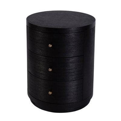 Celine 22 in. Round 3-Drawer Nightstand