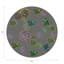 Succulents Floating Vegan Leather Round Pebble Placemat-815651045