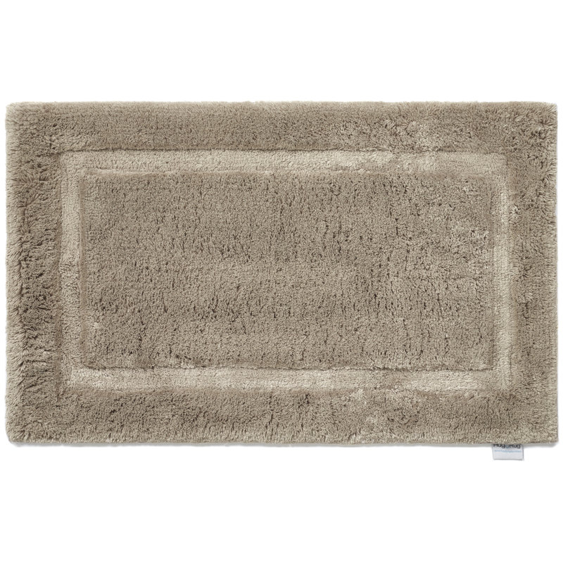 Dithusan Border Bamboo Bath Mat, Brown, 100cm L x 60cm W