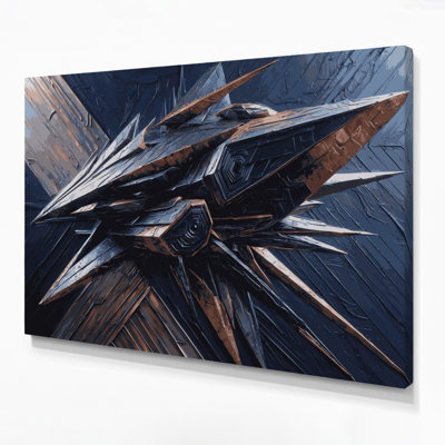 Art mural sur toile gris Sci Fi Simple géométrique