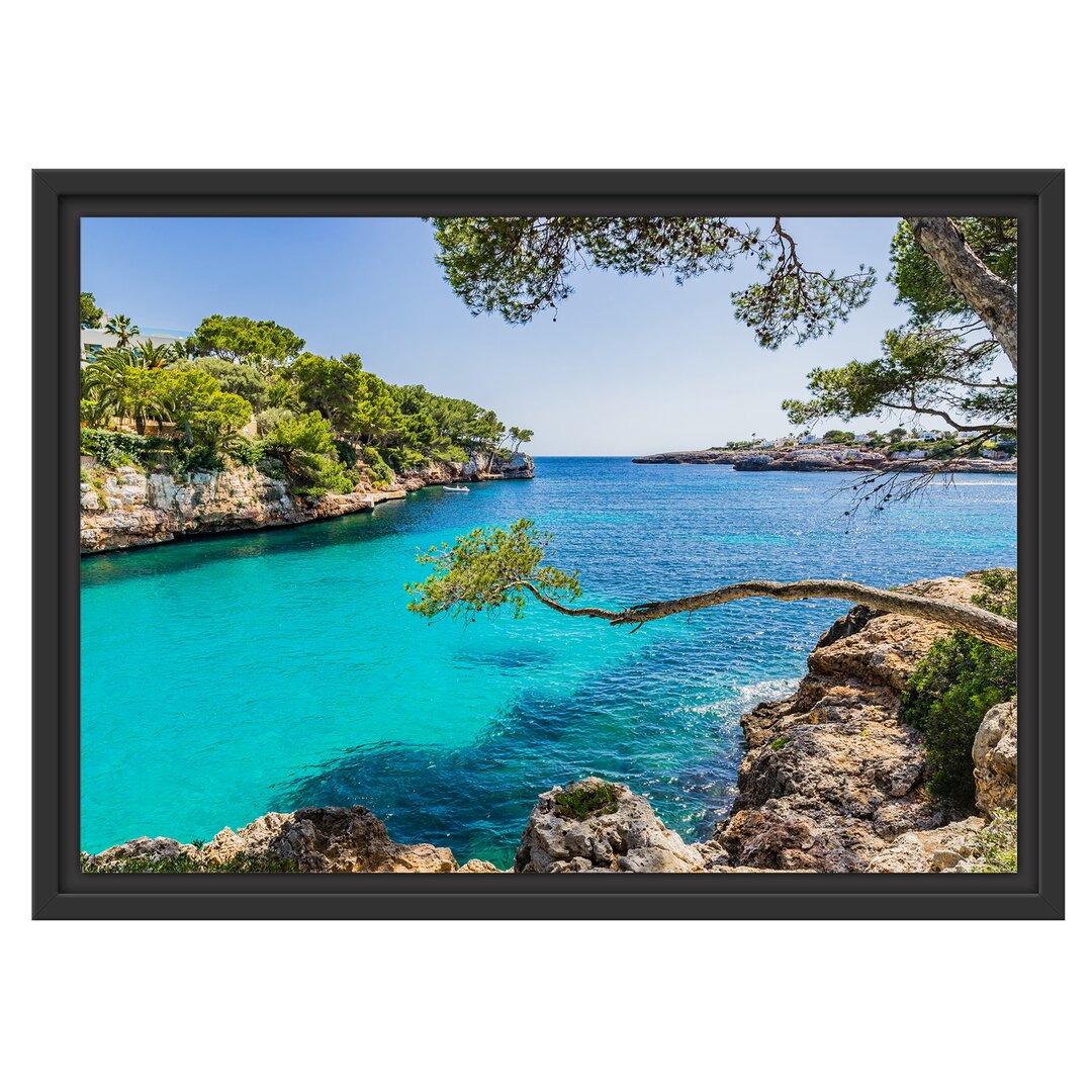 Gerahmtes Wandbild Mallorca Bay Cove