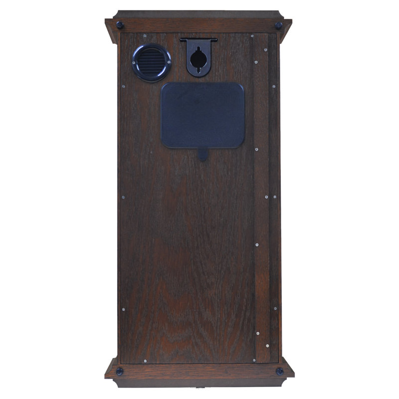 Rectangular Wall Clock with Pendulum and Dual Chimes