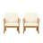 Acacia Solid Wood Outdoor Lounge Chair with Cushions