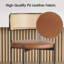 Modern Brown Dining Chairs, Faux Leather With Rattan Back For Home And Restaurant