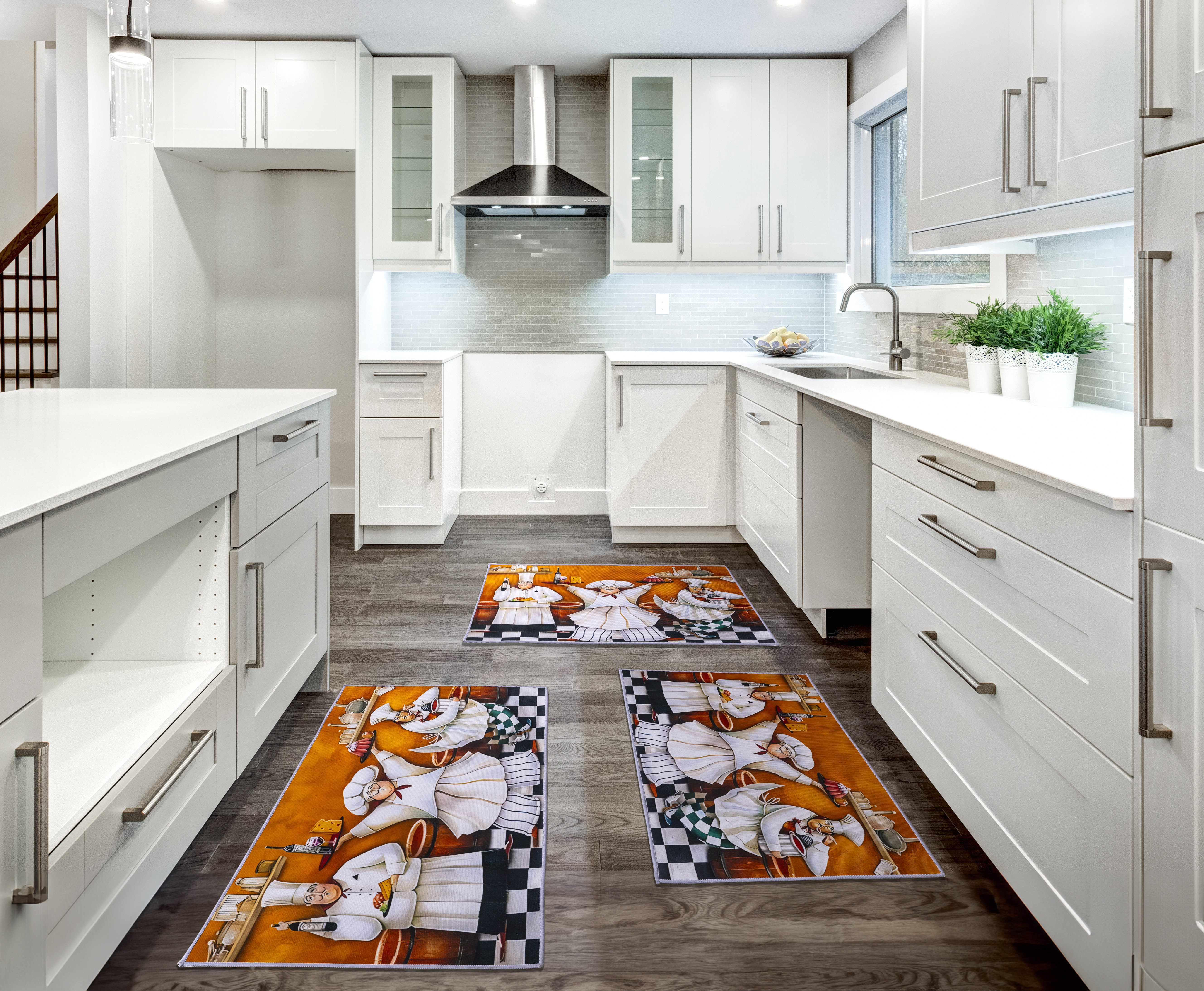 Winston Porter Cucina Chefs Kitchen Rug Set | Wayfair