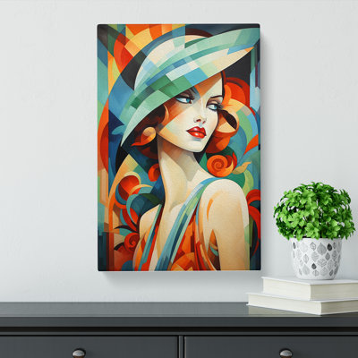 Deco Woman Expressionism No.2 - Art Prints - Wrapped Canvas