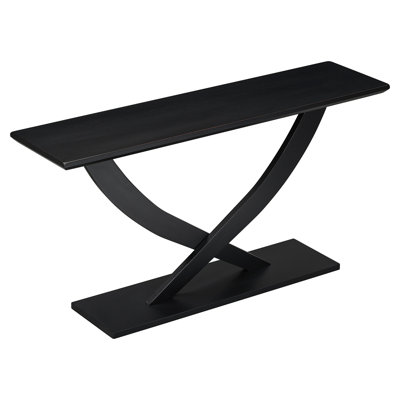 57'' Modern Rustic Console Table With Cross-Leg Design,Sturdy Construction And Ample Surface Space,Perfect For Living Room Or Bedroom