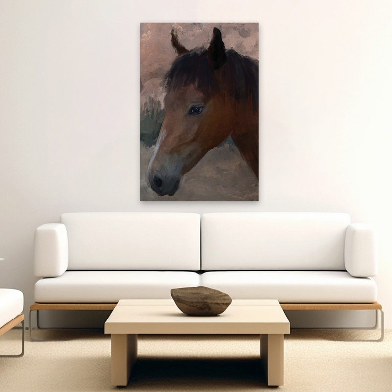 «My Little Filly», art contemporain, cheval brun, H 60 po x l 40 po