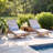 Delphi Solid Eucalyptus Wood Outdoor Chaise Lounge with Wheels