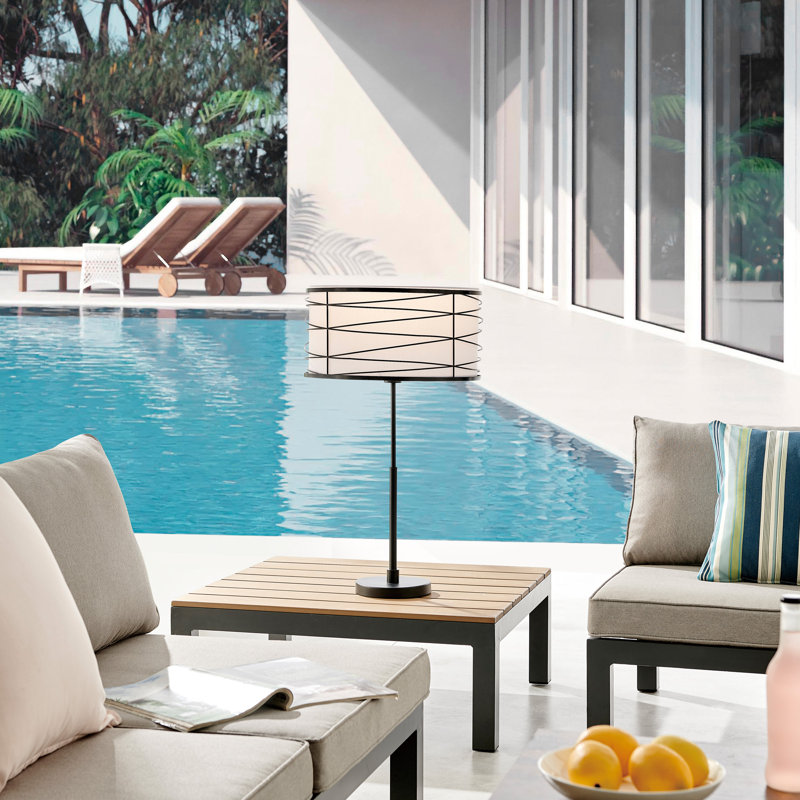 29.75'' Black Cordless LED Outdoor Table Lamp