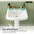 19 In. White Ceramic Rectangular Pedestal Combo Bathroom Sink With Overflow Drain And 3 Faucet Holes