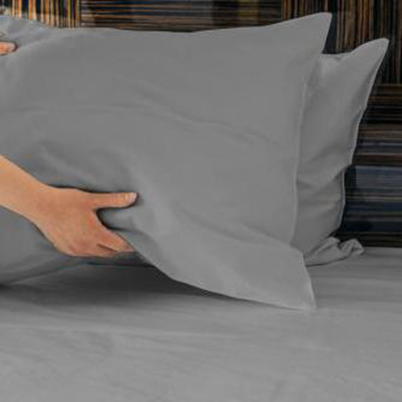Ensemble de draps doux et confortable 100% Tencel Lyocell Eucalyptus, gris, Ensemble de draps pour très grand lit avec 2 taie