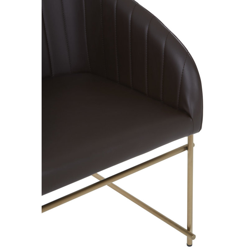 Huntleigh 46cm H Upholstered Parsons Chair in Brown
