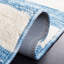 Tapis rayé bleu clair / ivoire Marcel-50341708