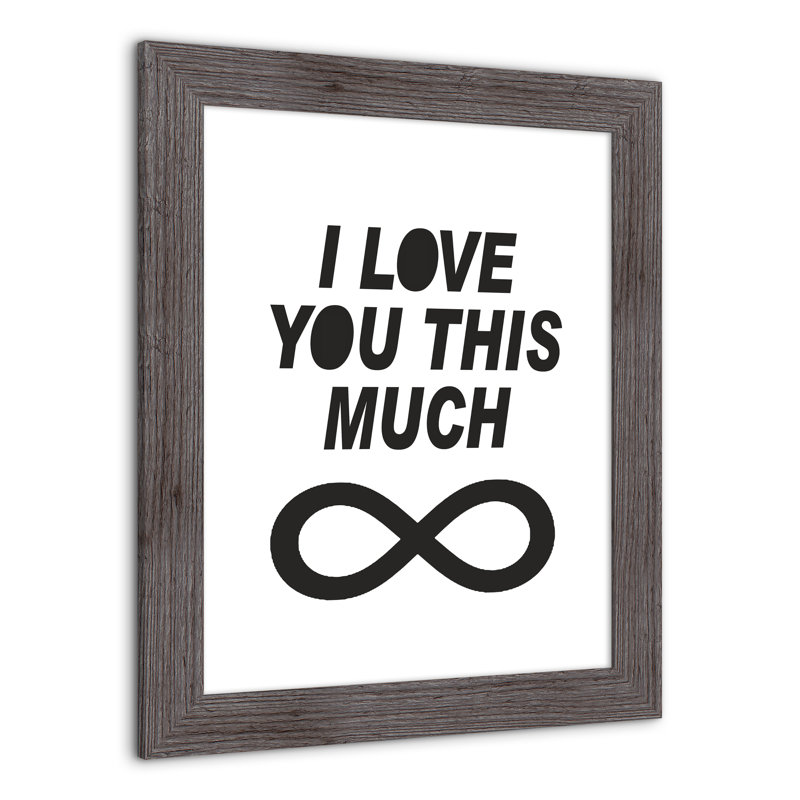 «Love this beaucoup mains», art encadré, H 20 po x l 16 po x P 0,75 po, Cadre gris