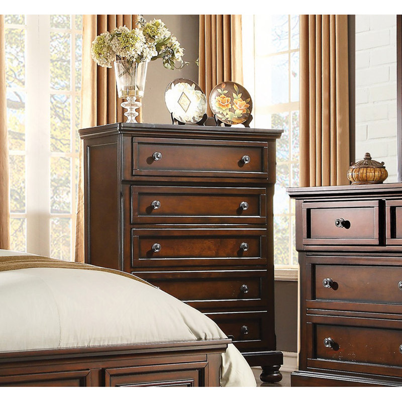 Commode à tiroirs, commode de chambre à coucher transitionnelle 1pc
