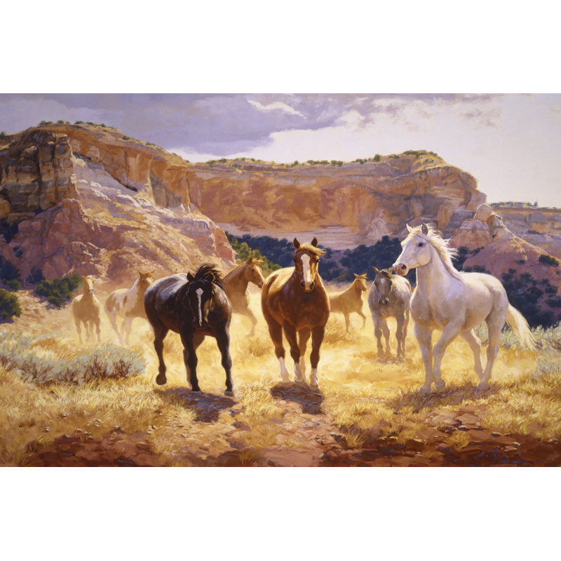 " Canyon Trails " by Claire Goldrick Painting Print, 12" H x 18" W x 1.25" D