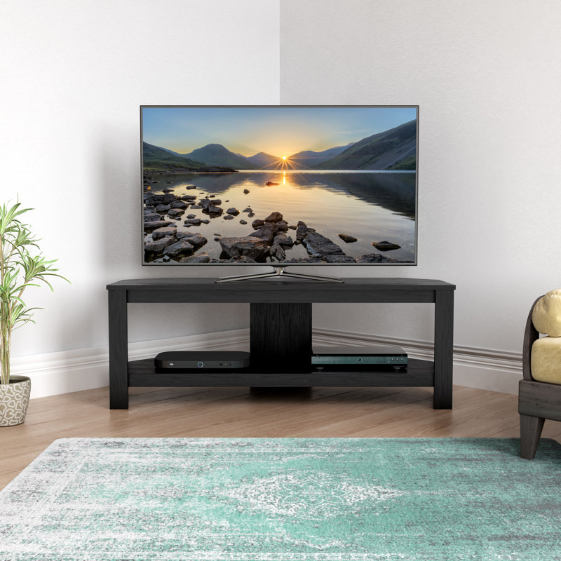 Alica Unfinished TV Stand for TVs up to 55", Black
