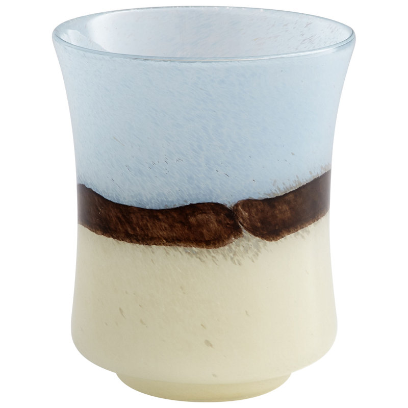 Small Blue and White Glass Table Vase