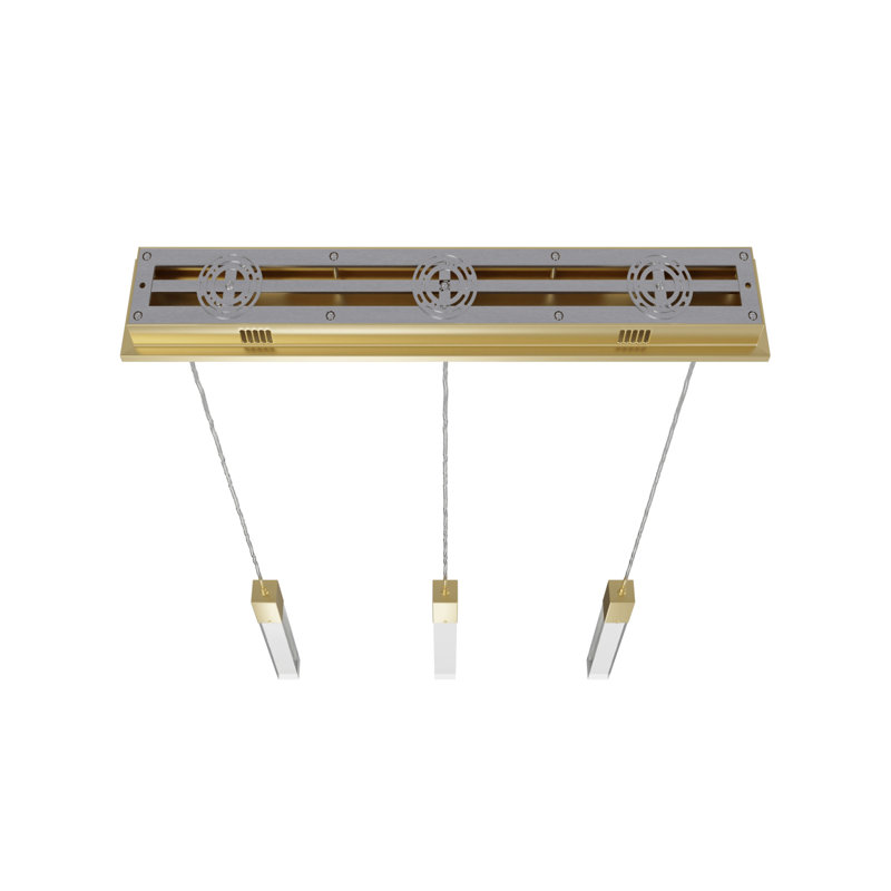 The Original Glacier Collection 3 Light Clear Crystal Multi Port Pendant, Clear Glass