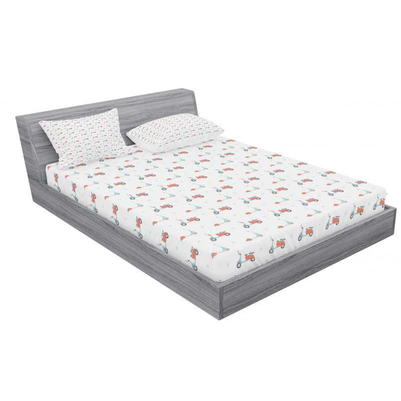 Microfiber Sheet Set, Queen Sheet Set + Fitted Sheet + 2 Pillowcases